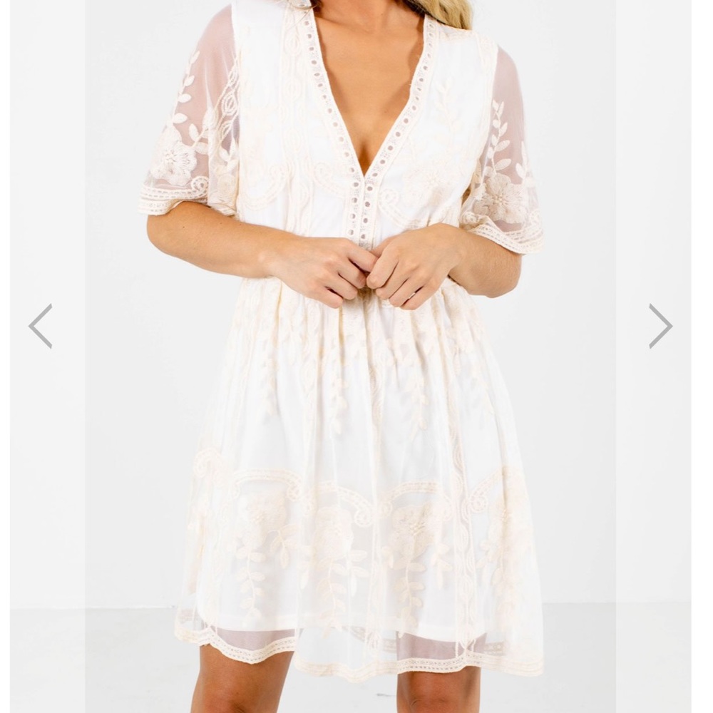 White Lace Mini dress